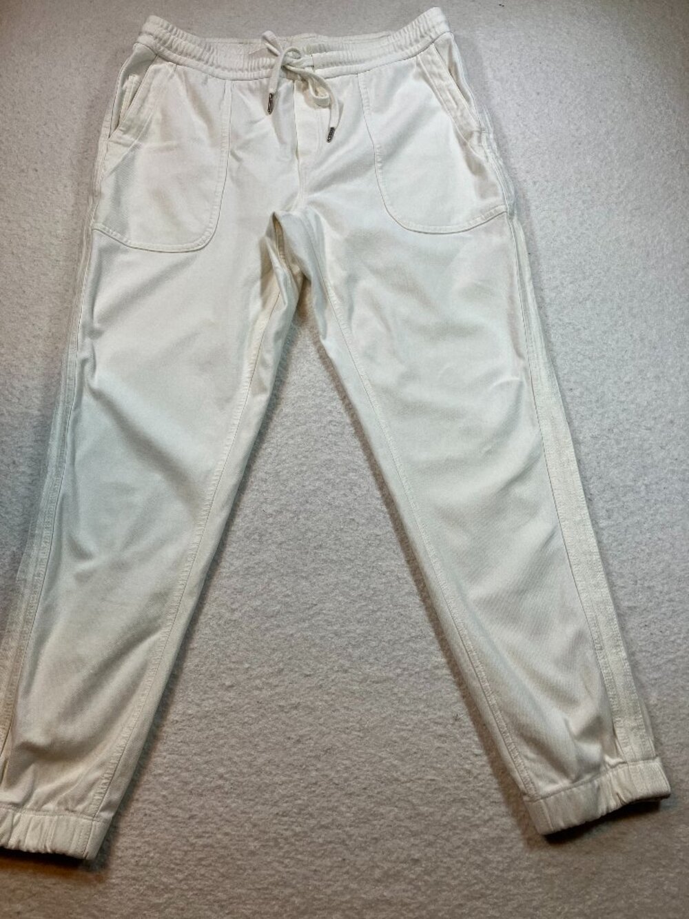 Athleta Creme Jogging Pants Womens Sz M